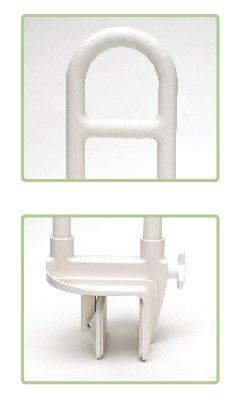 Bi-Level Tub Grab Bar - 14 Height, Painted Metal, White The Breezy Everyday Bi-Level Tub Grab Bar provides support when stepping in/out of the bathtub.