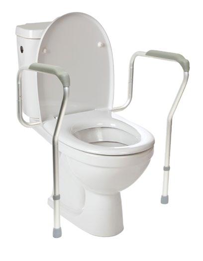 Toilet Seats Toilet Safety Frame Cantilevered Arm The Breezy Everyday Toilet Safety Frame offers lightweight anodized aluminum for strong support.