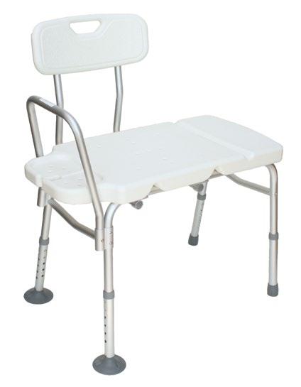 Transfer Benches Non-Padded Transfer Bench - One-Piece Molded Seat - Assembled, White Padded Transfer Bench - Closed Seat - Suction Cup Footpieces - Grey The Breezy Everyday Tranfer Benches