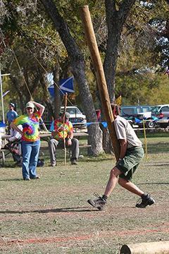 Highland Games Highland Games is the featured event at the Council Camporee in 2018. EVENTS Turning the Caber. A caber is a 16-20 foot long pole that is tossed end-over-end.