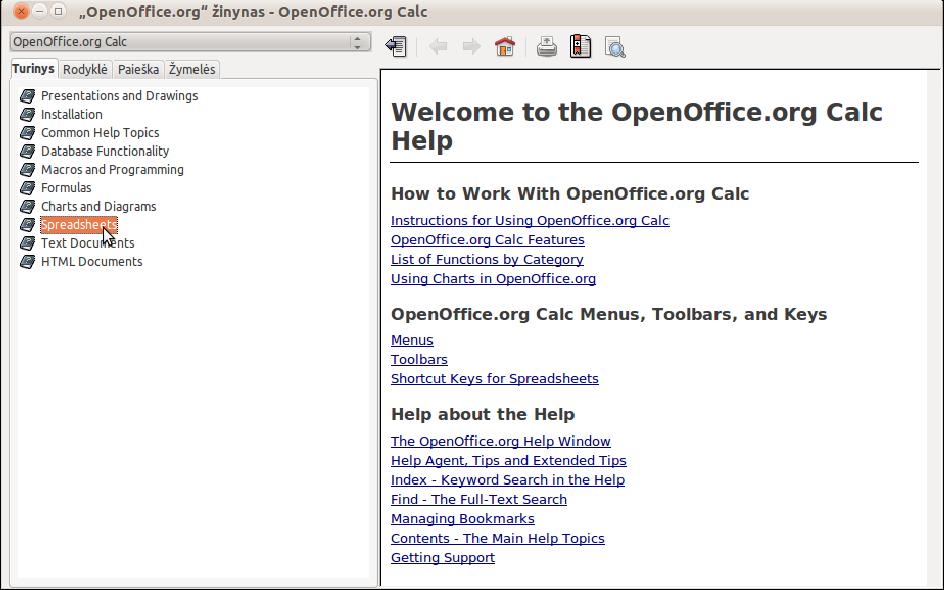 sukurtas žymeles 13 pav. OpenOffice.