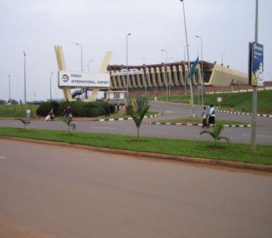 Access Information Kigali International Airport (KGL) is located in the suburb of Kanombe, approximately 14 kilometres by road, from the city centre of the country s capital, Kigali.