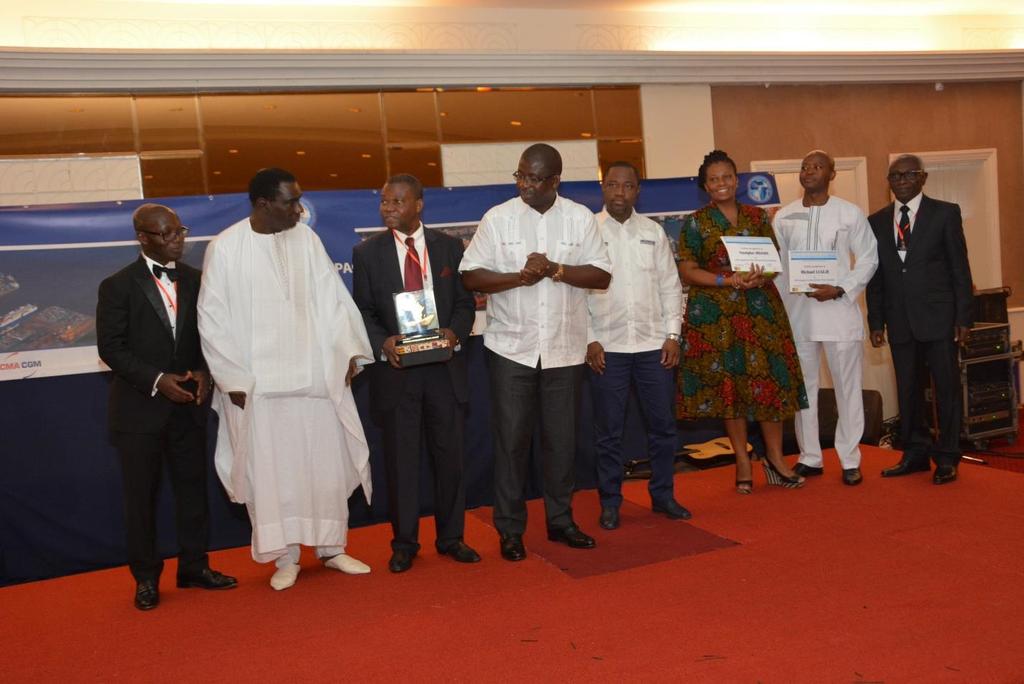 the Port Authority of Dakar Presentation of the Prize of Honor to the outgoing President of the PMAWCA and