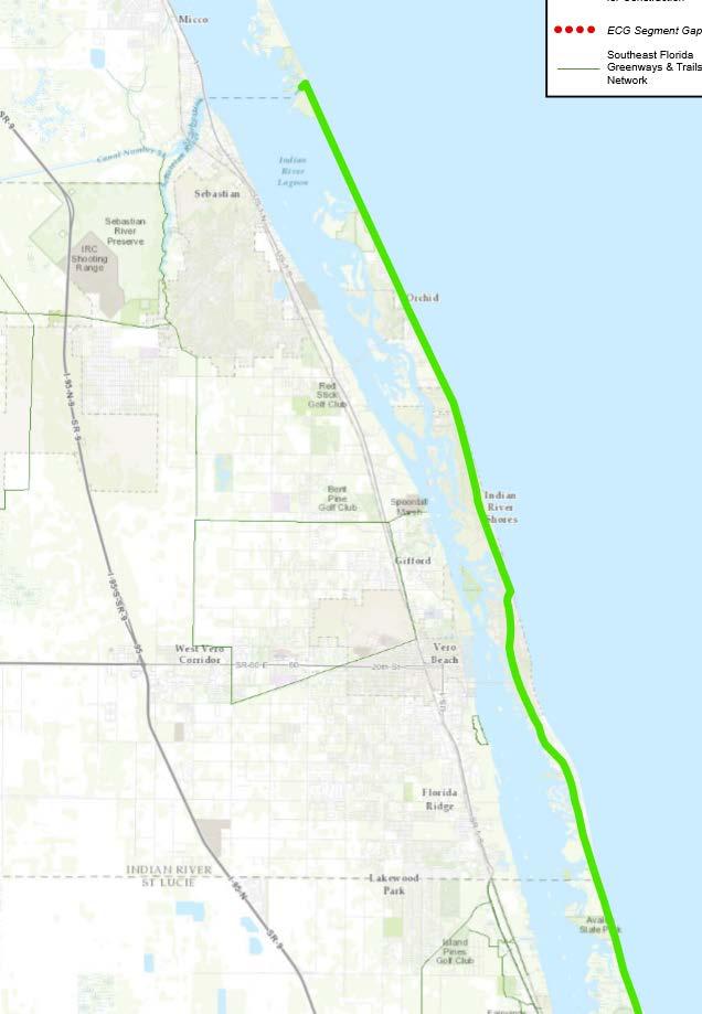 9-10. Readiness & 5 Yr. Program INDIAN RIVER COUNTY BEACH TRAIL ECG Completed, 22.6 miles INDIAN RIVER LAGOON TRAIL GAP North Causeway from A1A to US1 Est.