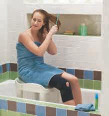 A broad selection of bath safety products deliver stability, comfort and