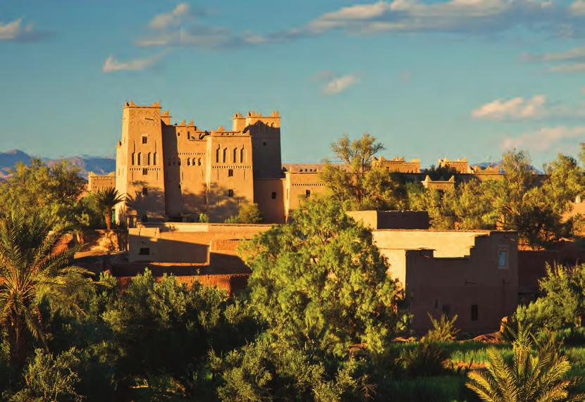 A typical kasbah, as we see along the Route of a Thousand Kasbahs on Days 9 & 10. gates, and the Museum of Fez. Tonight we enjoy a private dinner at an intimate family-run riad in Fez.