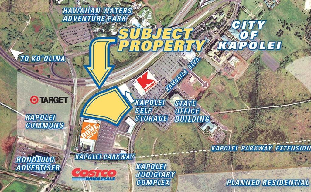 SUMMARY CONCLUSIONS This offering represents a rare opportunity to acquire 9.86 acres of fee-simple, freeway fronting commercial land in the fastest growing region in the State of Hawaii.