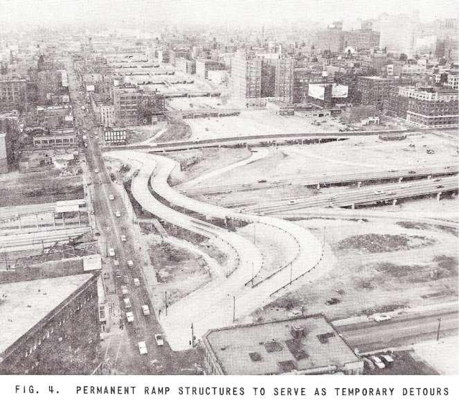THIS AUGUST 1958 PHOTO LOOKING NORTH AT THE ALMOST FINISHED CITY SECTION OF THE