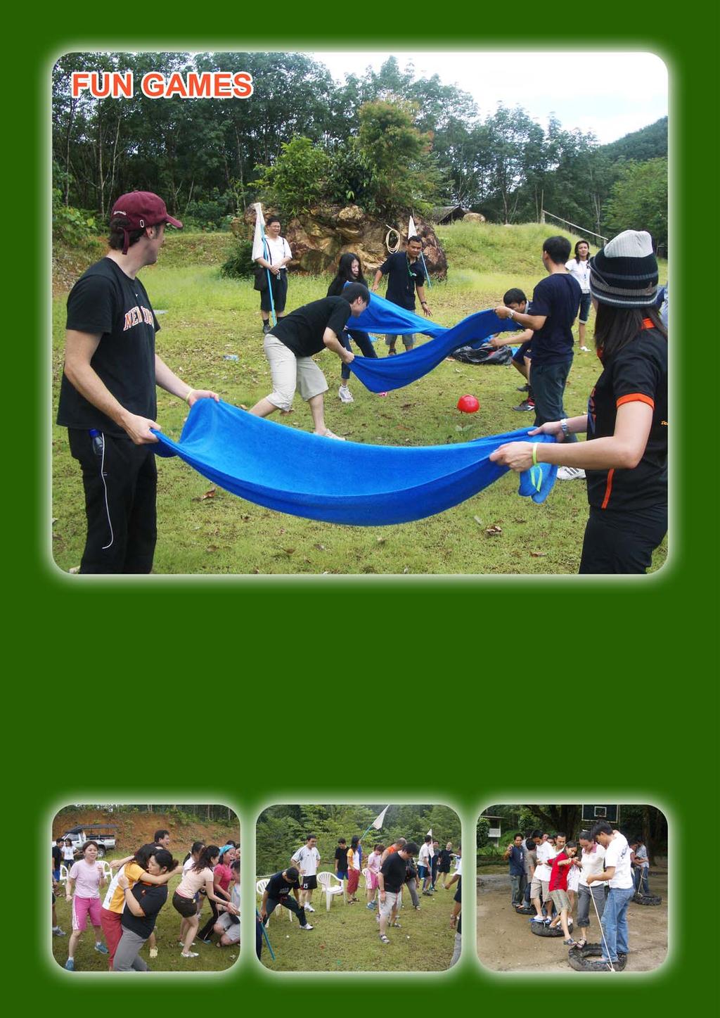 Fun Games Sealand Camp can offer many fun games to create harmony among your colleagues.