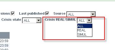 All or Real crisis (if one is ongoing) or Simulated