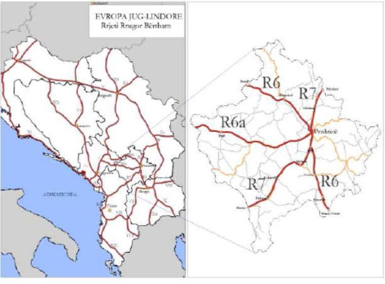 ROADS AND CORRIDORS OF KOSOVO AND ALBANIA TRANSPORT IN TERMS OF BALKAN TRANSPORT CORRIDORS Kosovo geographical position is an important factor for the connection between states, corridors,
