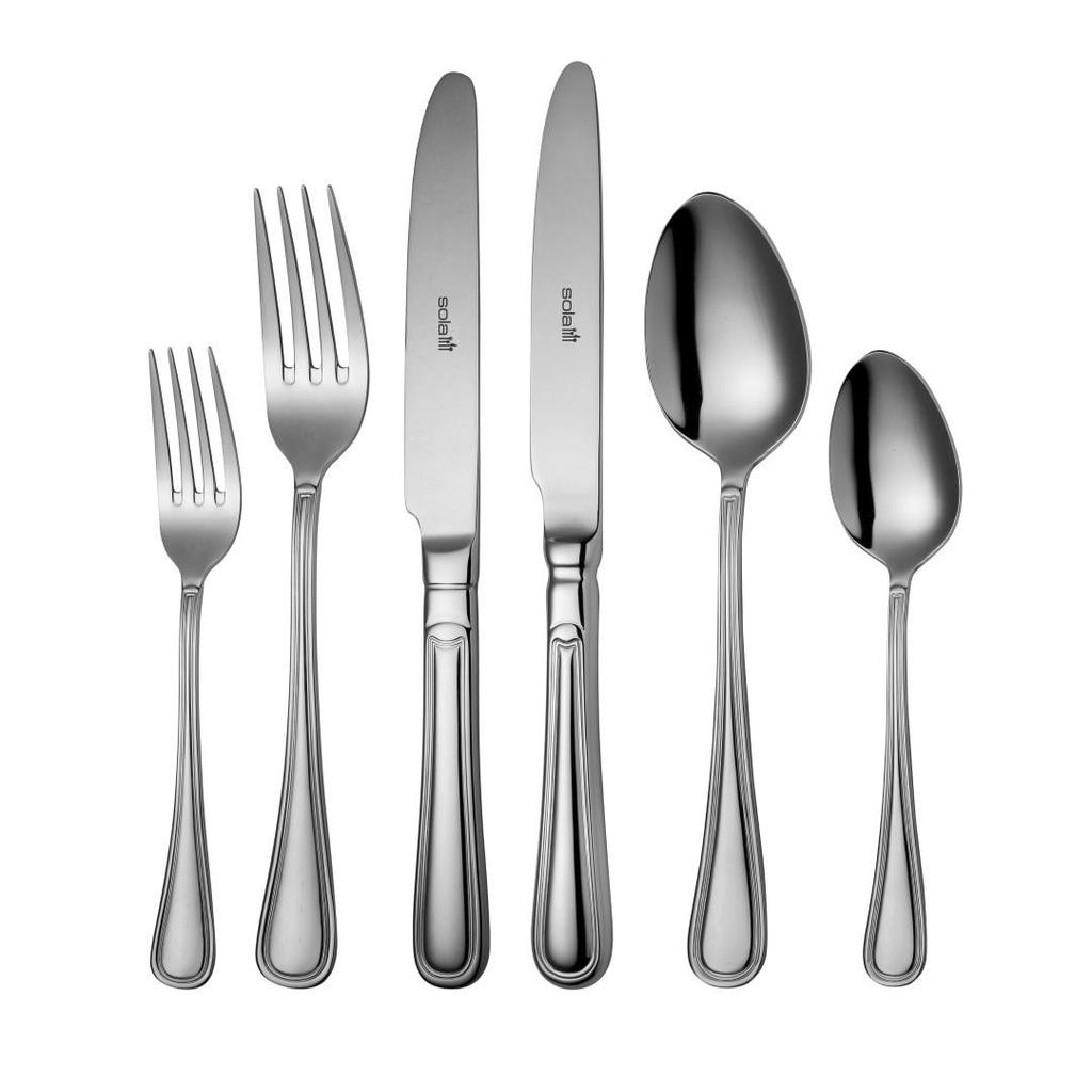 WINDSOR CUTLERY SET 18/10 STAINLESS STEEL 16WINDE050 6 Persons / 50 Pieces Packed in Luxury Gift box Table Spoon Table Fork Table Knife