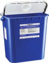 Dimensions: 9 H x 11 5 /8 L x 7 3 /4 W Uses bracket/key #435 and 440 for wall mounting 4008 050 8-GALLON PHARMACEUTICAL CONTAINER 10/CASE Blue w/gasket lid/absorbent pads Separate round