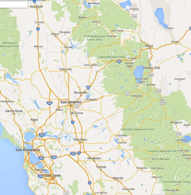 Regional Map Colfax CA