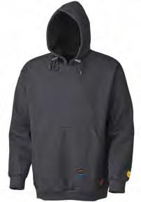XS-7XL FLAME RESISTANT PULLOVER STYLE HEAVYWEIGHT HOODIE 335 (V2570170) BLACK Front pouch pocket