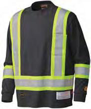 2 / contact test 7 ATPV 9 cal/cm² (Arc Thermal Protective Value) HRC 2 (Hazard/Risk Category) Left chest pocket Crew collar neck,