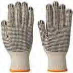 30% polyester Sizes: S-XL KNITTED COTTON/POLY GLOVE, DOTS ON PALM 501 (V5060910) UNBLEACHED 502 (V5060920) WHITE By dozen or 24 dz/cs 65% cotton, 35% polyester 16 oz (550 gsm) liner
