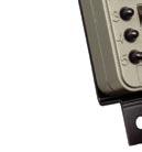 The TouchPoint lock can be mounted on top of the door surface or flush mounted into the door.