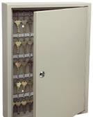 Key Cabinet Pro These heavy-duty steel key cabinets include numbered key tags with key rings and lock location chart for easy reference. Available with pushbutton or keyed lock.