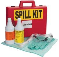 Description Spill Kit Contents: Qty Description 1 Plastic carry case 4 Sorbent pads, 15" x 17" 1 Acid