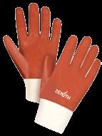 chemical resistant gloves PVC Rough Finish gloves a Bright yellow PVC on cotton interlock lining a Resistant