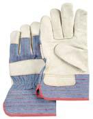 leather gloves Grain Cowhide Patch Palm Fitters gloves - - - a Smooth grain cowhide leather construction a Superior abrasion resistance a Excellent comfort and durability a Absorbent cotton-lined