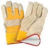 Foam Fleece-Lined Grain Cowhide Fitters gloves a Premium grain cowhide leather construction a Full fleece covered foam lining provides excellent warmth a Superior abrasion