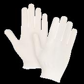 KNIT GLOVES Poly/Cotton String Knit Gloves - - - a Seamless string knit design provides excellent comfort and breathability a 65% cotton and 35% polyester blend, 7 gauge a Reversible pattern extends
