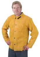 by ZENITH SAFETY PRODUCTS a Superior flame, heat and abrasion resistant, select cowhide sleeves for heavy-duty protection a 30" length jacket made of blue 9 oz.