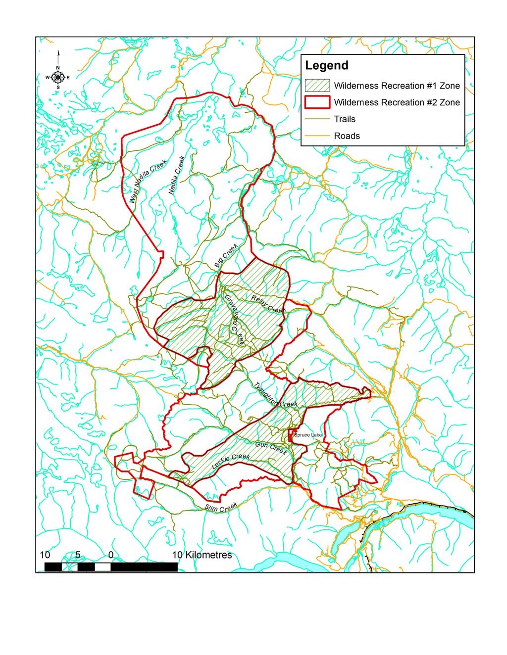Figure 7: Park Zoning Map South Chilcotin
