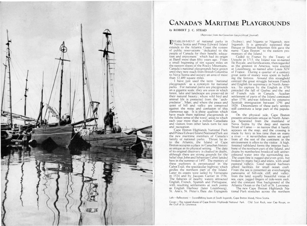 CANADA'S MARITIME PLAYGROUNDS by ROBERT J. C.