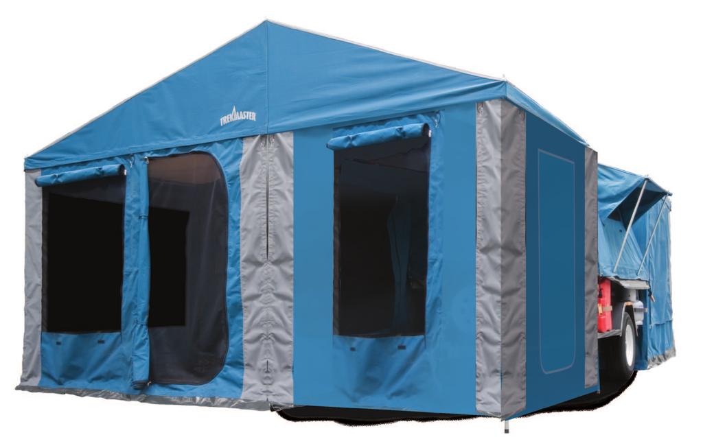 OPTIONAL SPARE ROOM SOLD SEPARATELY Roof, wall and floor kit Part No.: TM76 SPARE ROOM ROOF STEP 1 Attach the Spare Room roof to the tent using zipper, then pull roof over the top of the tent.