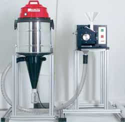 Special accessories Special accessories Sample exhauster with cyclone separator This type of collection is the most convenient because the ground material is transferred directly to a glass bottle,