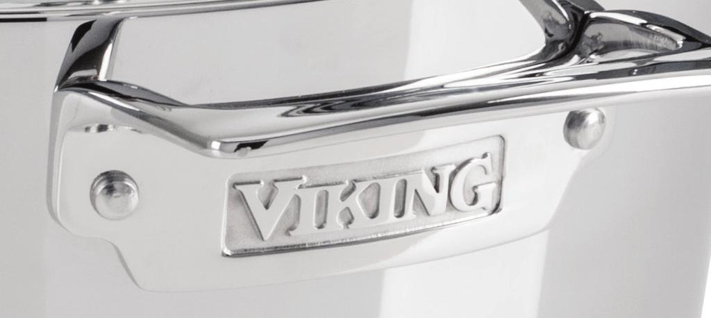 Viking Contemporary 3-Ply Mirror Cookware Viking Contemporary 3-Ply Mirror Cookware combines a layer of aluminum sandwiched between heavy-gauge stainless steel for superior