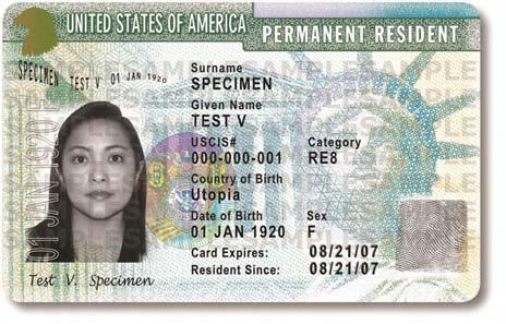 Note that on the card, shown below, the lawful permanent resident s alien registration number, commonly known as the A
