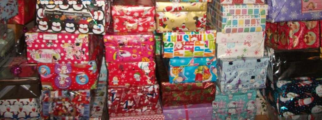 At St Mary s in Woburn the Shoebox Appeal is a huge logistical enterprise involving many, many people who generously give of their time to co-ordinate the collection of EMPTY BOXES / WRAPPING PAPER /
