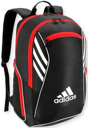 TOUR TENNIS 12 RACQUET BAG NEW TOUR TENNIS RACQUET BACKPACK NEW Holds up to 12 racquets Bold adidas branding Haul handles and shoulder straps Lined main compartment $120 SIZES: 31 L x 14.
