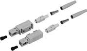 One-piece connector body: Fastest assembly Field installable Anaerobic epoxy compatible Compliant with JIS C-5973 Fibre Channel TIA FOCIS-3 Pre-radiused ferrules For 125 µm cladding diameter SC