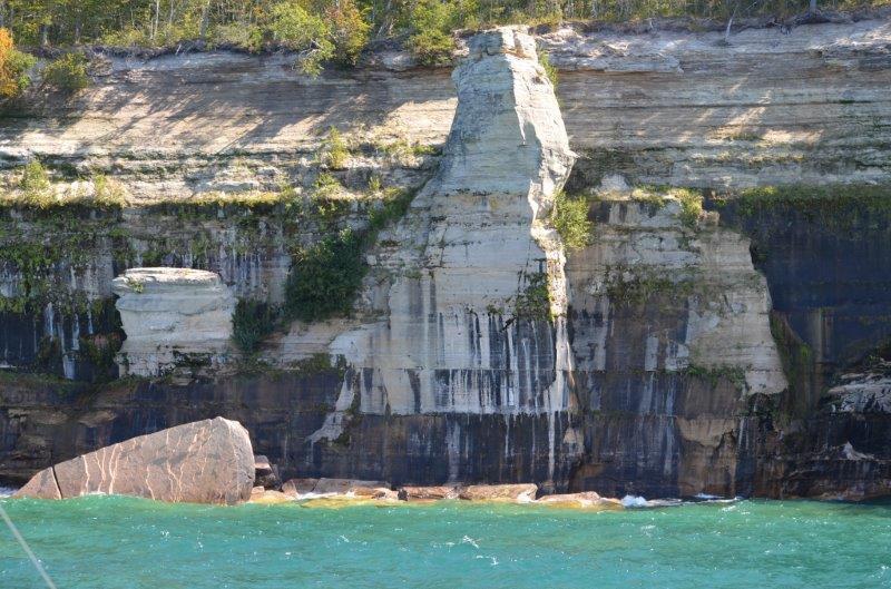 Pictured Rocks National Lakeshore at the south shore