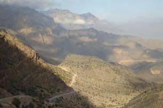 Nearby lies the "Grand Canyon of Arabia" which can be explored from the bottom, by car, starting at the beautiful village of Ghul