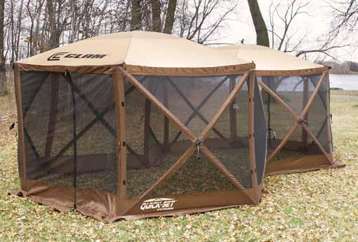 Quick-Set Screen Shelters are complete with no-see-um mesh and an extra wide skirt that will keep biting insects out!