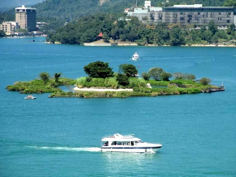 Sun Moon Lake is the largest fresh water lake and one of the 13 national scenic areas in Taiwan. The eastern part of the lake resembles the sun and the western side is shaped like a crescent moon.