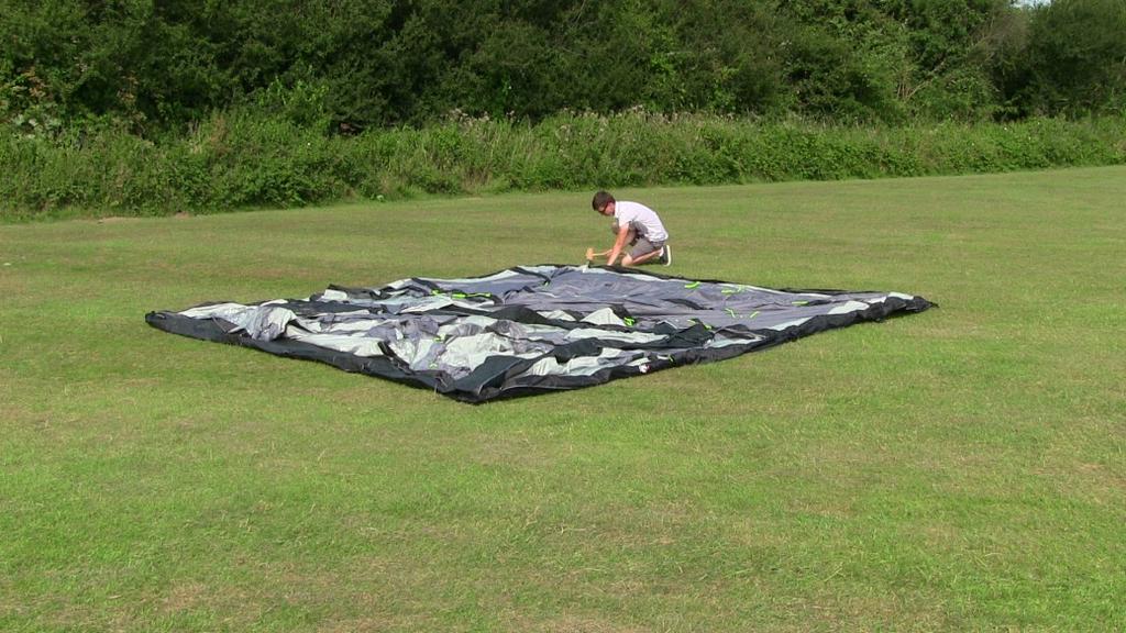 Try to clear the site of sharp stones to avoid damaging the groundsheet. A footprint groundsheet is available as an optional extra please see your dealer for more information.