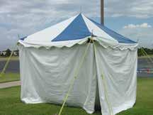 20 x 30 pole tents of various colors 20 x