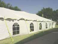 100 pole tent with cathedral side