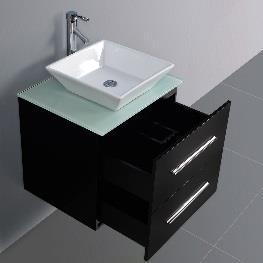 This set of bathroom vanity consists of the cabinet, top bowl, mirror, pop-up drain and faucet which makes a perfect appearance of your bathroom while brings u comfort and ease.