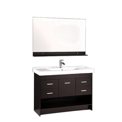 Sienna 48 in. Vanity in Espresso with Ceramic Vanity Top in White and Mirror SKU: VT 9127 The solid oak wood, espresso finish and unique design of the Sienna 48 in.