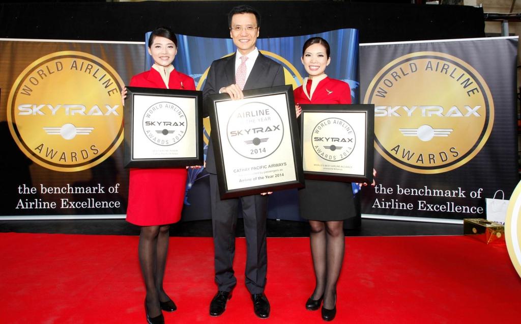 Awards Airline of the Year In July, Cathay Pacific was named the World s Best Airline in the annual World
