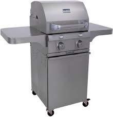445TSI Stainless Grill #4026 Total Surface: 445 square inches Primary Cooking Surface: 330 square inches Power: 16,000 BTU s Specifications: Boxed: 28 L x 36 D x 25 H Assembled: 49 L x 25 D x 48 H
