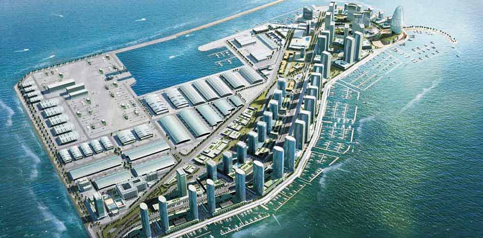 the uniqueness of the mixed-use maritime environment, an academic quarter catering to marine engineering and naval science, the maritime center, harbor offi ces, the marina district,